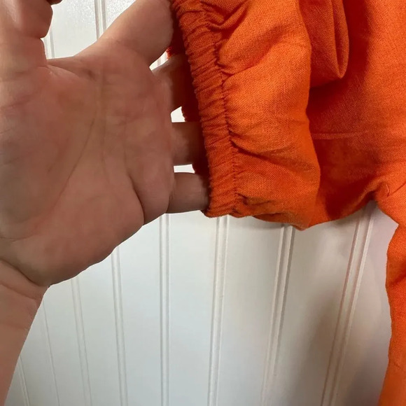 Lush Orange Button Dress size small - Picture 5 of 5